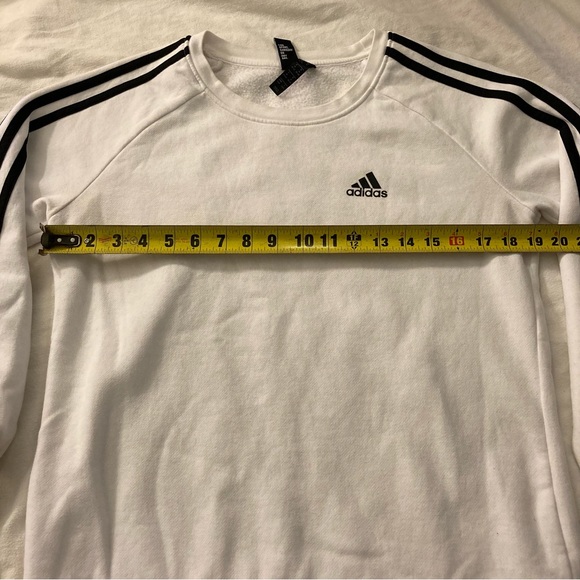adidas Sweatshirt Classic Three Stripe Pullover Size Medium GUC - Picture 12 of 12